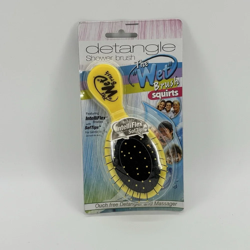 Wet Brush Original Detangler Hair Brush Mini Yellow Travel Size Kids